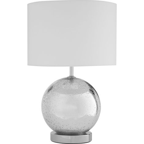 Premier Housewares Naomi White Fabric Shade Table Lamp (1/2)