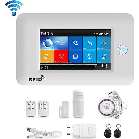 Système d'alarme intelligent PG-106-GSM GSM/GPRS + WiFi avec écran tactile et fonctionnalité RFID (1/4)