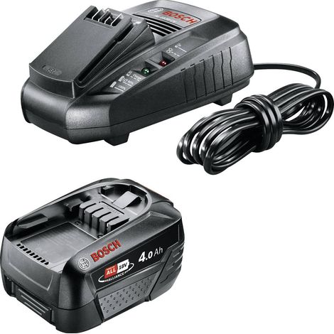 Bosch Home and Garden Alliance Starter Set 1600A02A4U Batterie pour outil et chargeur 18 V 4 Ah Li-Ion