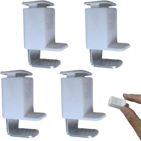 Support de fixation pour rideau plissé en forme de L, accessoire de fixation pour rideau plissé (1/5)