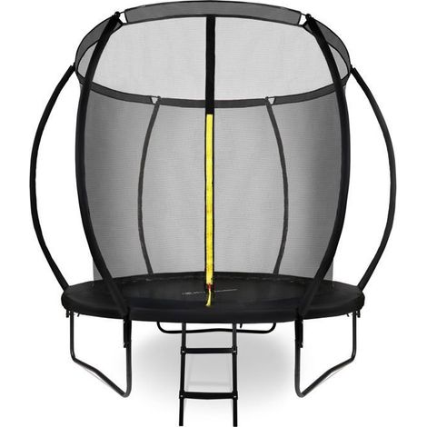 Trampolino Bambino + 3 Carico 50Kg - HYPERMOTION - Diametro 244 cm - Scala Antiscivolo & Rete Alta 146 cm - Montaggio Semplice