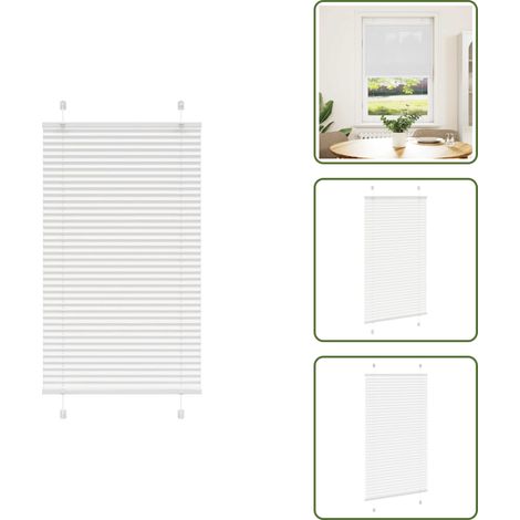 vidaXL Plissee Weiß 80x150 cm Stoffbreite 79,4 cm Polyester (1/5)