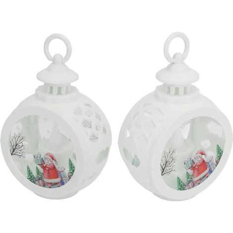 Lanterne de Noël vintage à la texture exquise, lanterne festive suspendue pour décoration de bureau et de fête. (1/5)