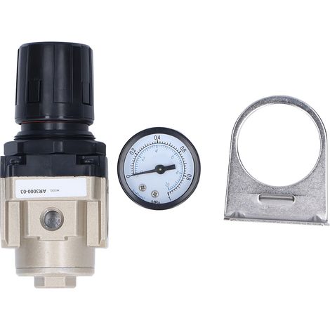G3/8 Luftdruckregler, pneumatischer Filter mit 0,05-0,85 MPa Manometer, Modell AR3000-03, für Druckluftkreisläufe. (1/5)