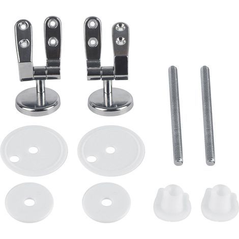 Ersatz-WC-Sitzscharnier aus Chrom mit Badarmatur-Set (1/5)