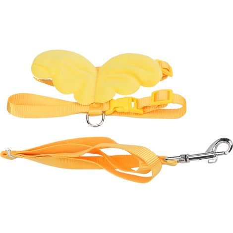 Harnais canard – laisse extérieure – poitrine réglable – jaune XS – animal compagnie – canard / poulet / oie (1/5)