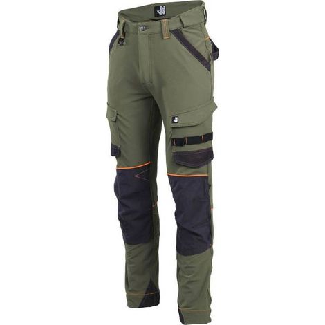 Pantalon de Travail Sacha - Taille 40 - Kaki - Résistant et Confortable - D-Work