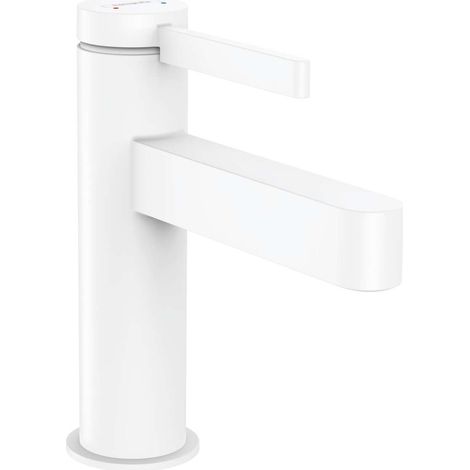 Hansgrohe Finoris - Miscelatore da lavabo 100, sistema di scarico Push-Open, EcoSmart, bianco opaco 76010700 (1/4)