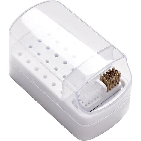 nail drill bit storage box, holder, brush cleaning bits (1/5)