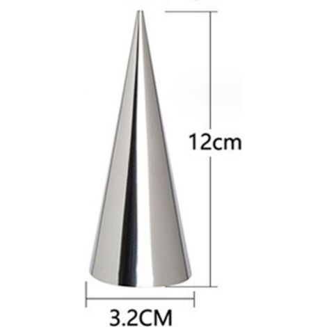 Un ensemble de 10 moules coniques en acier inoxydable, moules coniques en acier inoxydable