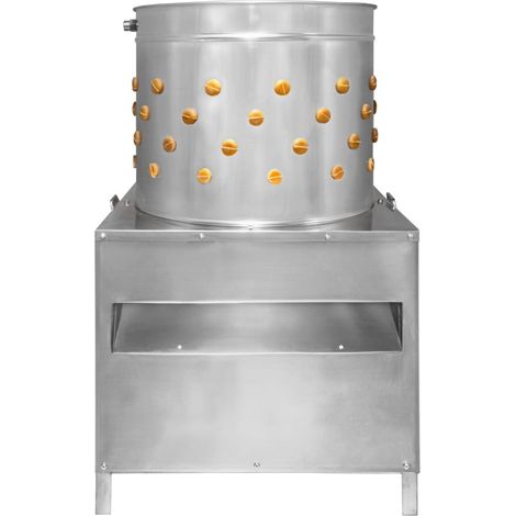 Máquina Desplumadora de Aves de Corral 50cm 220V 2CV Capacidad 6 Pájaros Medianos (Pollo, Codorniz, Ganso, Pato, Pavo, Paloma) Agricultura Matadero con 99 Dedos de Goma para Desplumar Plumas GRATIS
