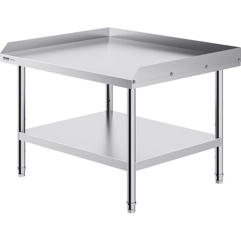 Table de travail en acier inoxydable 30 x 36 x 26 pouces avec dosseret,table de préparation robuste réglable pour restaurant et maison (1/5)
