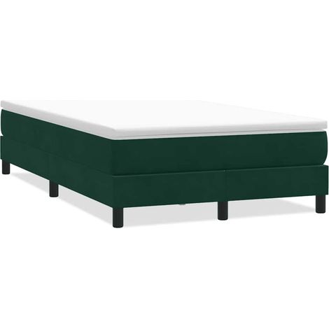 Maison Exclusive - Giroletto a Molle senza Materasso Verde Scuro 120x210cm Velluto (1/5)