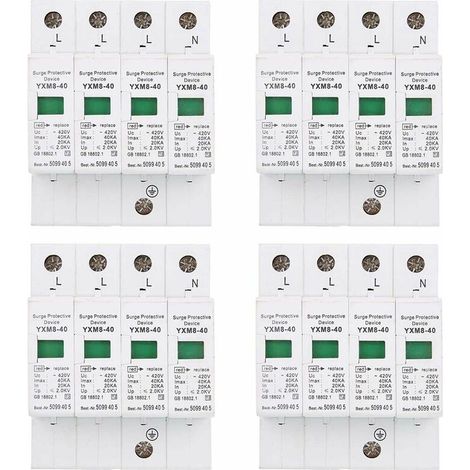 Keenso Lot de 4 parasurtenseurs 4P 40KA