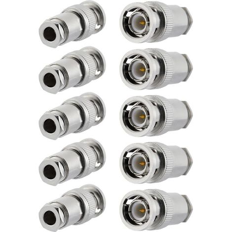 BNC Connecteurs Mâles Ohm BNC Mâle Prise Pince à Souder Connecteur pour RG58 RG142 RG400 VLMR195 Câble Coaxial RF (1/5)