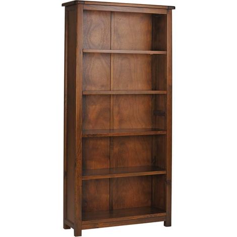 Boston Tall Bookcase - Pine - 90 x 30 x 180 cm - Dark Brown (1/3)