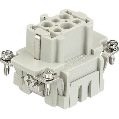 HARTING 09330062716 Buchseneinsatz Han® E 6 + PE Käfigzugfeder 1 St.