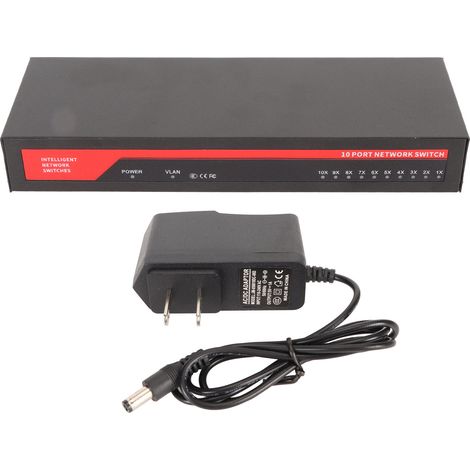 10 Ports Switch Gigabit Ethernet 1000M Auto MDI MDIX Plug & Play répartiteur Ethernet Prise US 110-240V (1/5)