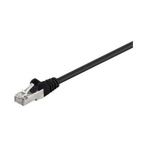 CAT 5e Patchkabel, SF/UTP, schwarz, Kupferkaschierter Aluminiumleiter (CCA). Kabellänge 5 m (1/3)