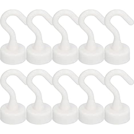 Crochets Magnétiques 10 Pièces Porte-Lourd Sans Perçage Porte-Couronne Magnétique Et Crochets Pour Armoire pour Salle de Bain Chambre Réfrigérateur Garage Maison Rangement Casier (1/5)