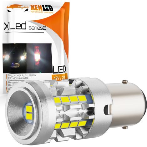 Ampoule P21W - 20 LED Blanc - X-LED Series2 - 10-40V - 24W - 900Lms - CANBUS 95% - 1156 BA15S (1/3)
