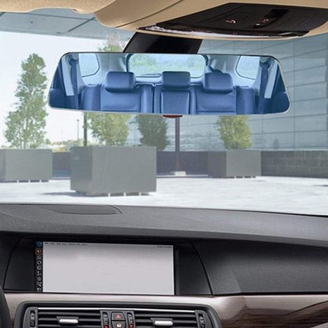 Rétroviseur Intérieur de Voiture 280mm 2.5HD Anti-éblouissement Rétroviseur Miroir Bleu Grand Angle Vue Arrière Claire Accessoires Remplacement Universel pour Voiture Bleu (1/5)