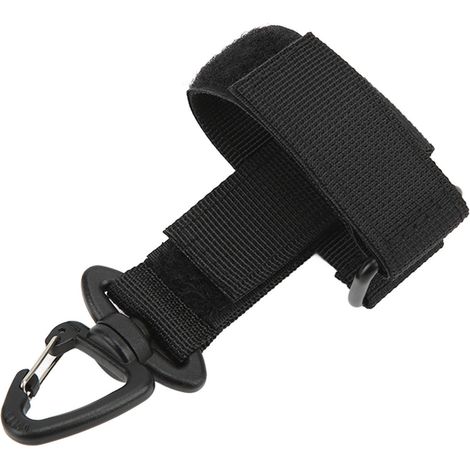 Porte-gants multifonctionnel avec mousqueton et fermeture auto-agrippante réglable pour le camping et la randonnée. (1/5)