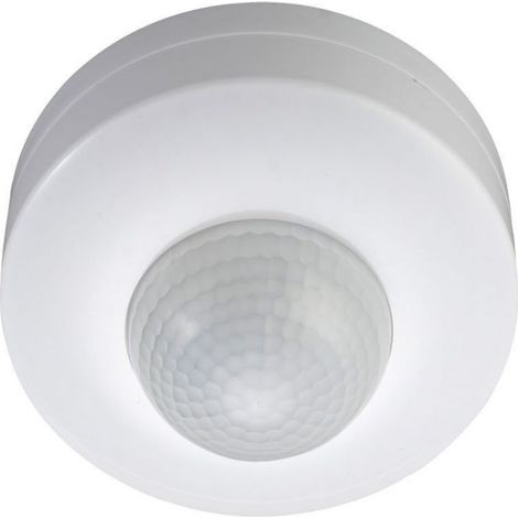Sensor de movimiento infrarrojo V-TAC de 360° para montaje en techo, función de encendido/apagado, blanco, IP20