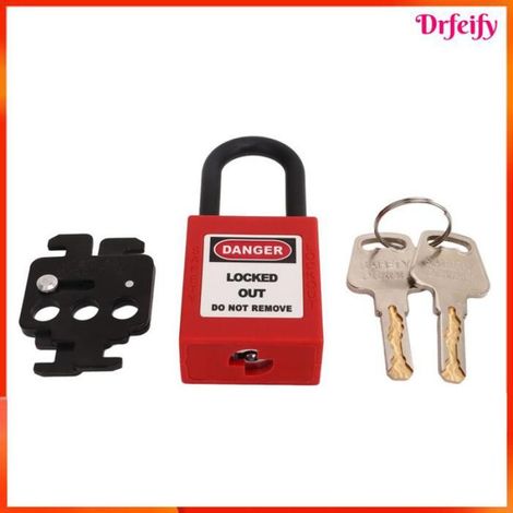Kit de verrouillage du disjoncteur - - pour disjoncteurs Schneider - Cadenas nylon isolant - Corps acier - Multitrous (1/5)