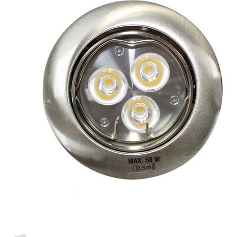 Empotrable LED GU10 6W redondo basculante plata