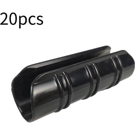 Confezione da 20 fascette stringitubo per serra, diametro 19 mm, fascette stringitubo, fascette per teli da serra, per fissare teloni, pellicole e piante alle serre da giardino (nere)