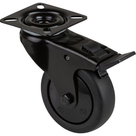 BS Rollen Lenkrolle A820.A85.075 mit Platte, Ø 75 B 25mm, 60kg TPR (1/2)