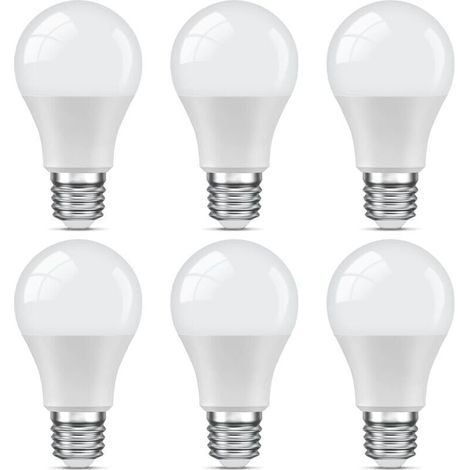 LED E27 Blanc-Froid,9W Equivalent 60W,6000K,806LM,Ampoule Standar A60 avec Culot à Vis,Non Dimmable,Pas de Scintillement,220v-240v,pour Maison Restaurant Café Bar,Lot de 6-LIAIKI (1/4)