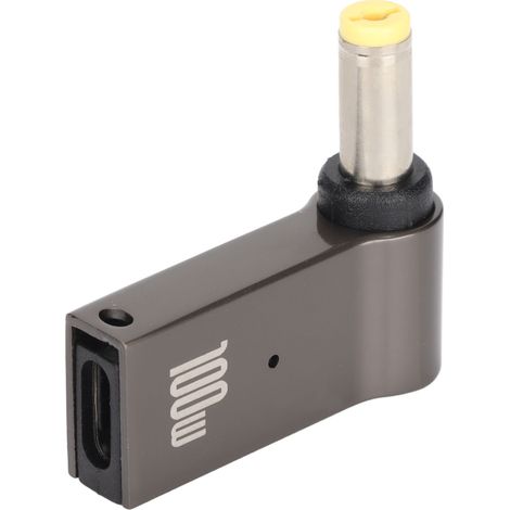Tragbares 100-W-PD-Netzteil mit USB-C-Buchse und 5,5 x 1,7 mm Laptop-Ladeanschluss (1/5)