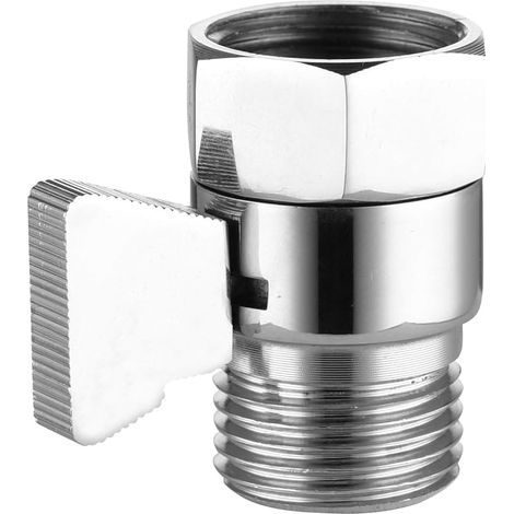 Vanne de Régulation du Débit de Douche Vanne 1/2" Laiton d'arret pour Pomme de Douche, AV016B (1/5)