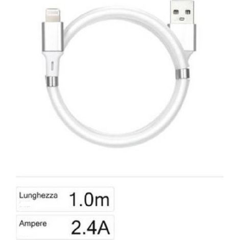 Trade Shop - Cavo Usb Ricarica Trasferimento Dati A Lightning 2.4a 1mt Iphone Ipad F-ip028 - (1/5)