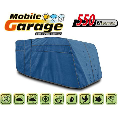 Hochwertige Kegel-Schutzhülle für Wohnwagen, blau, Serie Mobile Garage 550ER