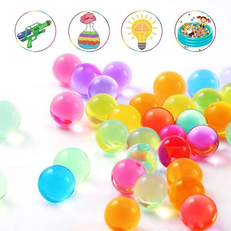 Perles Hydratantes - 50000 Perles Gel Transparentes et Colorées - Diamètre 9 à 11 mm Après Hydratation - Pour Décoration Florale et Plantes d Intérieur - Lot Unique (1/5)