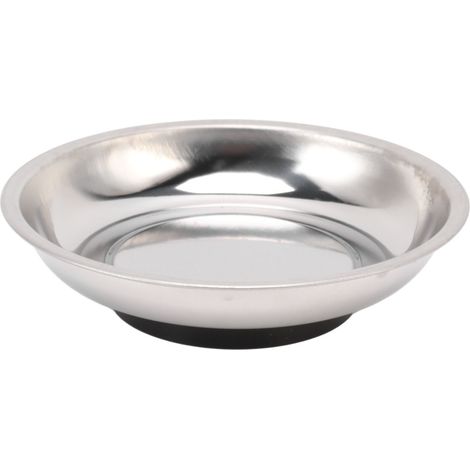 Plateau magnétique rond de 15 cm en acier inoxydable pour vis, écrous, boulons et petits outils (1/5)