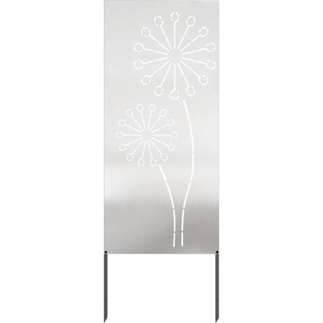 Garten Sichtschutz-Leinwand Silber 50 x 140 cm Edelstahl vidaXL