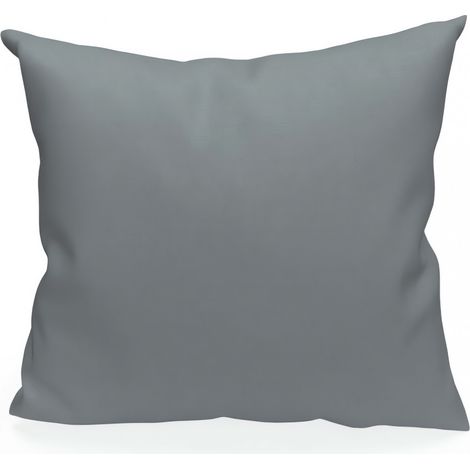 Coussin en coton 40x40 cm PANAMA gris clair, par Soleil d'Ocre