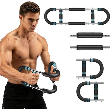 Entraîneur de bras de torsion, entraîneur de poitrine réglable, tige d'entraînement de bras de torsion à ressort en forme de U, résistance réglable en trois vitesses