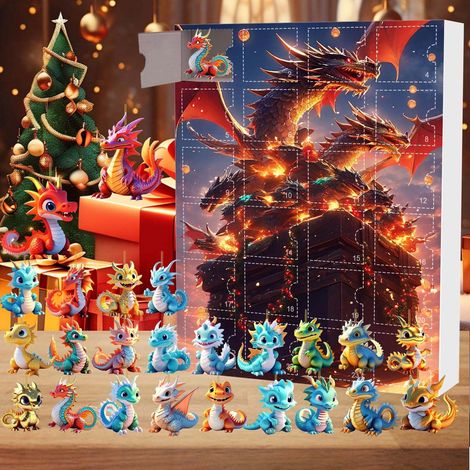 Calendrier De Lavent 2025 - 24 Ornements Dinosaures À Accrocher - Décorations Pour Arbre De Noël - Cadeaux Pour Compte À Rebours De Noël - Lot De 24 Pièces (1/5)