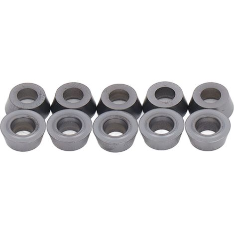 Lot de 10 plaquettes de fraisage de rechange pour outils de tournage CNC indexables revêtus de carbure, adaptées à l'usinage industriel. (1/5)