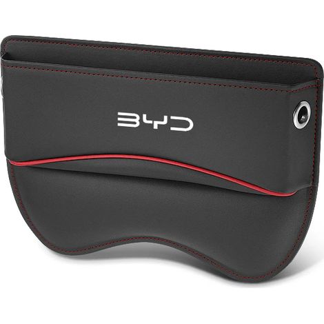 Boîte de rangement pour siège auto (noire) avec sangle en cuir pour BYD Tang F3 E6 Atto 3 Yuan Plus Song Max F0 G3 I3 Ea1 Dmi 2din G6 2023