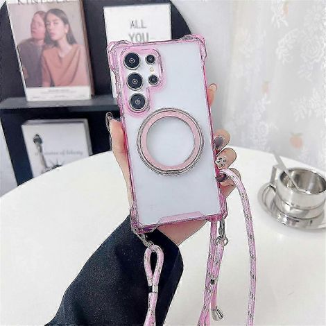 Magnetische Hülle mit Ring und Ständer für Galaxy S25 Ultra, TPU + PC-Abdeckung, inklusive Trageband, kompatibles Modell (1/4)
