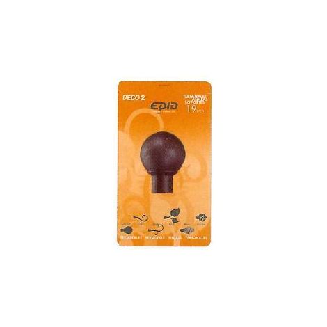 Terminal barra cortina EPID garona 19 mm  metal burdeo-oro