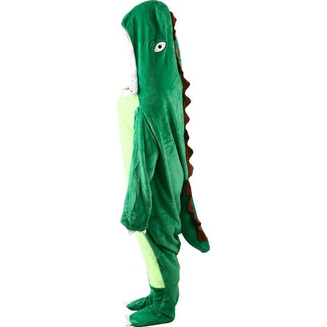 Peignoir dinosaure, pyjama, couverture dinosaure portable, couverture dinosaure ultra douce à capuche pour enfants et adultes, taille XL 190 cm (1/5)