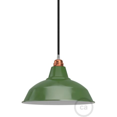 creative cables - Paralume Bistrot in metallo smaltato con attacco E27, diametro 30 cm