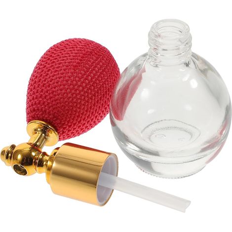 Flacon Pulvérisateur de Poudre en Verre 10 Ml, Bouteille Rechargeable Transparente, Spray Parfum et Huiles Essentielles, Flacon Compact pour Diffusion D’arômes, Couleur Aléatoire (1/5)